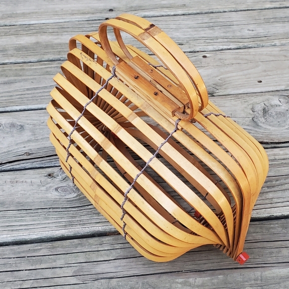 Handbags - Vintage Made in Japan  Collapsible Cage Purse